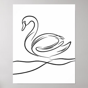 Poster d'art Swan Line Irish River