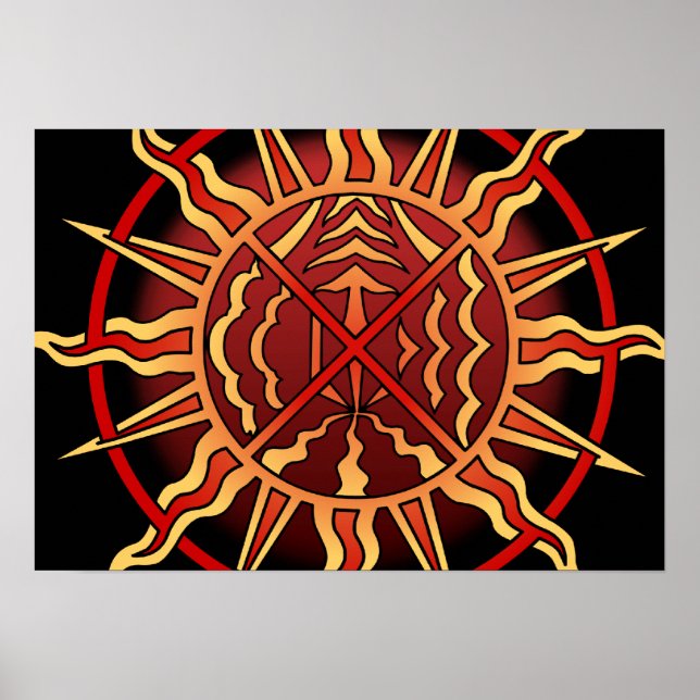 Poster d'art tribal Spitial Native Art Poster d'im (Devant)