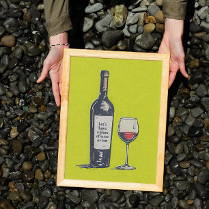 Poster d'Art Vin Retro Branché