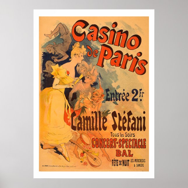 Poster d'Art Vintage Casino de Paris (Devant)