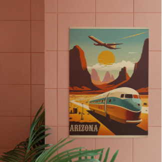 Poster d'art Vintage voyage de l'Arizona