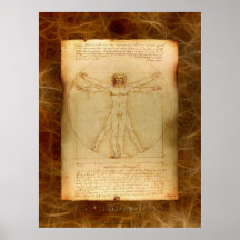 Poster d'art VITRUVIAN MAN Leonardo Da Vinci
