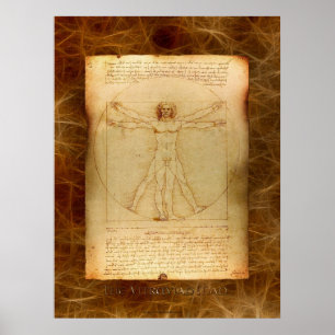 Poster d'art VITRUVIAN MAN Leonardo Da Vinci