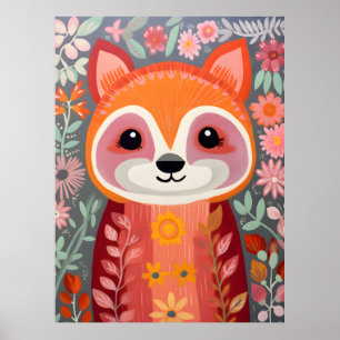 Poster d'art Whimsical Red Panda