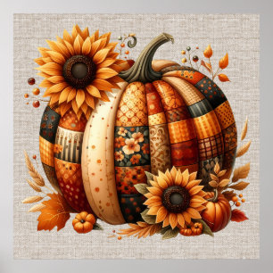 Poster d'artisanat Citrouille d'automne