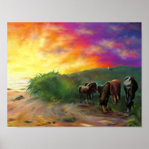 Poster Dartmoor Ponies