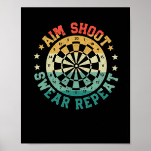 Poster Darts drôles fléchettes problèmes fléchettes point