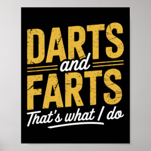 Poster Darts Farts Drôle Dart Dit Sarcasm Dart Hommes Wo