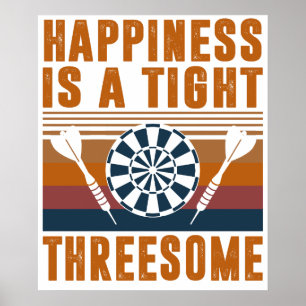 Poster Darts Funny Happiness est un Club de Threesome ser