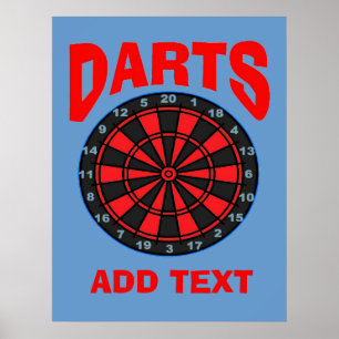 Poster Darts Target, ajouter du texte,