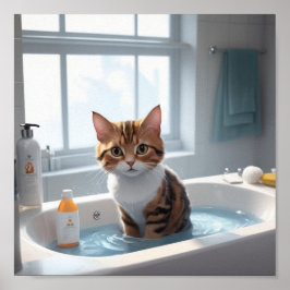 Poster Das ultimative Bathwannerlebnis der Katze