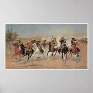 Poster Dash pour le bois, 1889 Frederic Remington