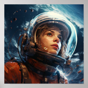 Poster d'astronautes étonnant - Explorez les Cosmo