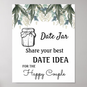Poster Date Jar Flowers