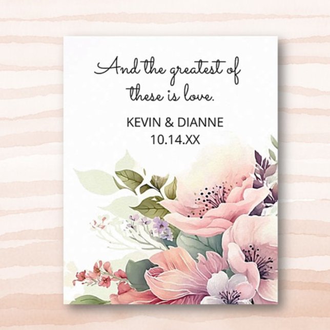 Poster Date Mariage de conservation Amour personnalisé (Créateur téléchargé)