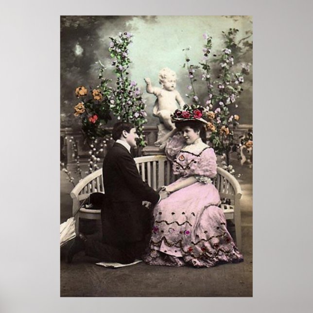 Poster Date Valentine vintage (Devant)