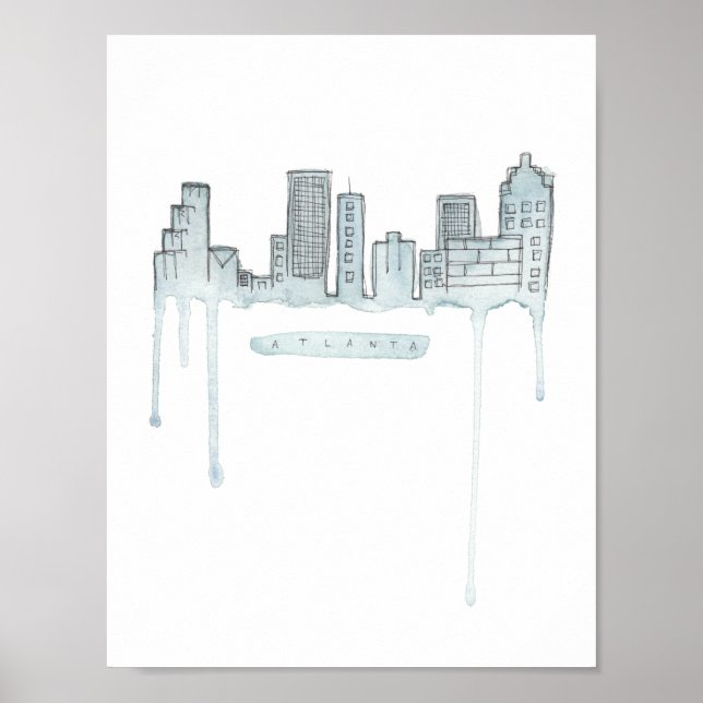 Poster d'Atlanta Skyline (Devant)