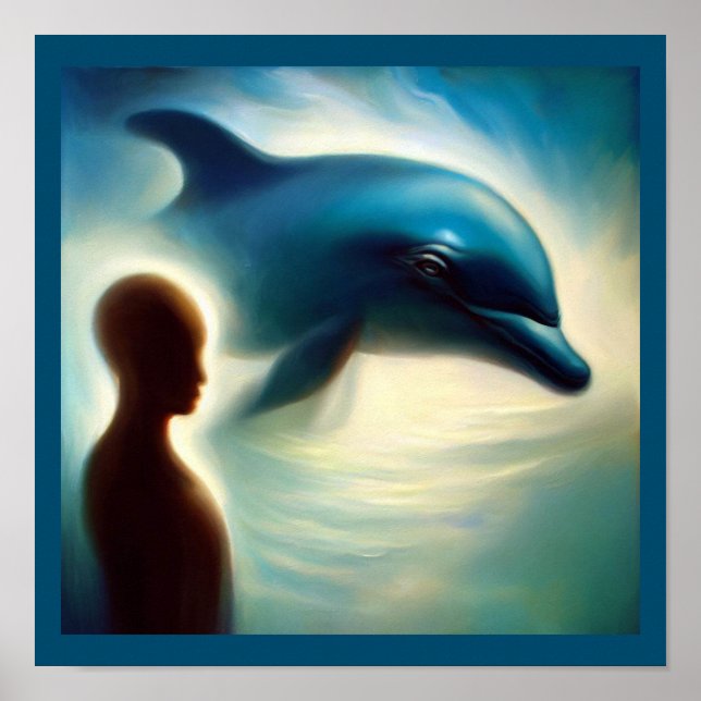 Poster Dauphin animal Spirit 2 (Devant)