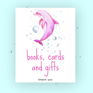 Poster Dauphin aquarelle - Livres cartes et cadeaux