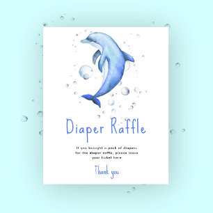 Poster Dauphin d'aquarelle - Jeu de raffe de couches