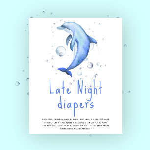 Poster Dauphin d'aquarelle - Late Night couches