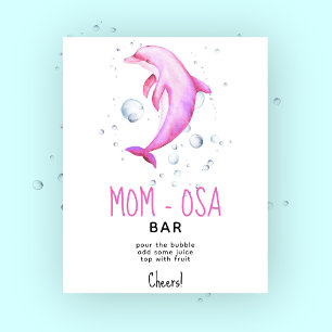 Poster Dauphin de l'océan à l'aquarelle - bar momosa