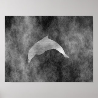 Poster Dauphin noir foncé