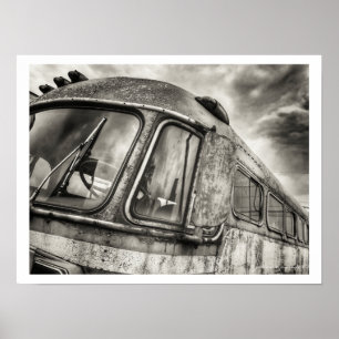 Poster d'autobus abandonné