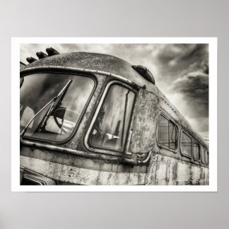 Poster d'autobus abandonné