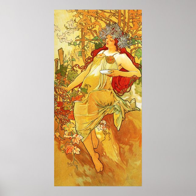 Poster d'automne Alphonse Mucha (Devant)