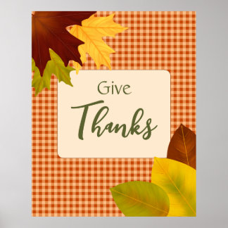 Poster d'automne En vichy Thanksgiving