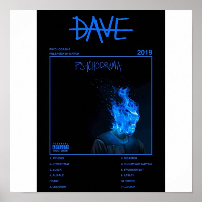 Poster Dave Psychodrama (Devant)