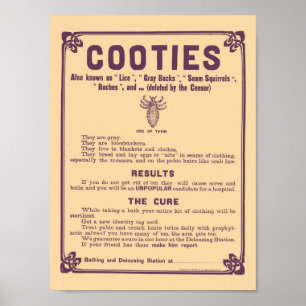 Poster d'avertissement Cootie - Impression Médical