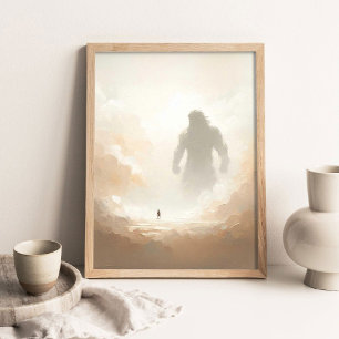 Poster David et Goliath, Peinture Biblique, Art Chrétien,