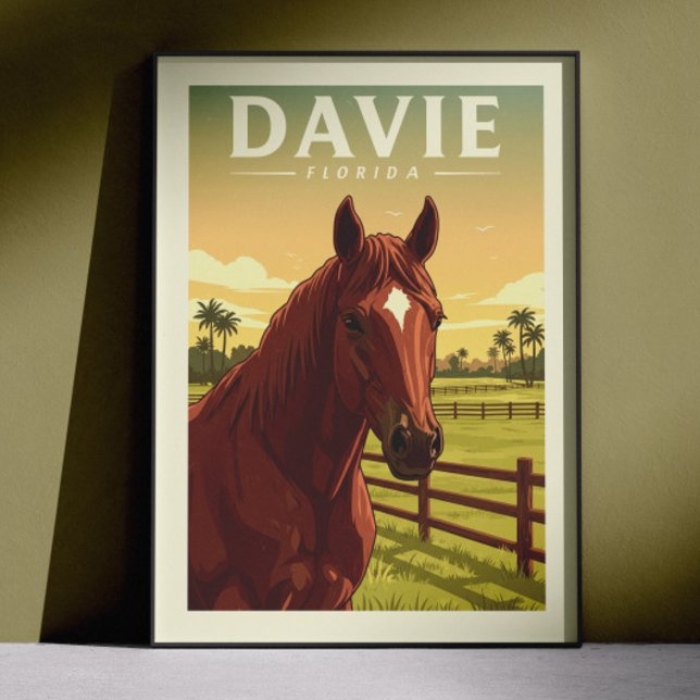 Poster Davie Floride vintage (Créateur téléchargé)