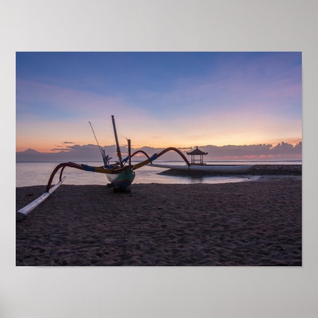 Poster Dawn, Sanur, Bali, Indonésie (Devant)