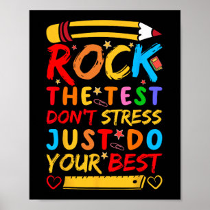 Poster Day Rock Le Test Funky Enseignant Test Ex