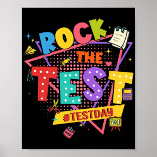 Poster Day Rock The Test Motivational Students Enseignant