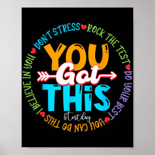Poster Day Rock The Test Teacher Test Day Vous Avez Obten