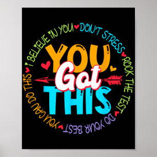 Poster Day Rock The Test Teacher Test Day Vous Avez Obten