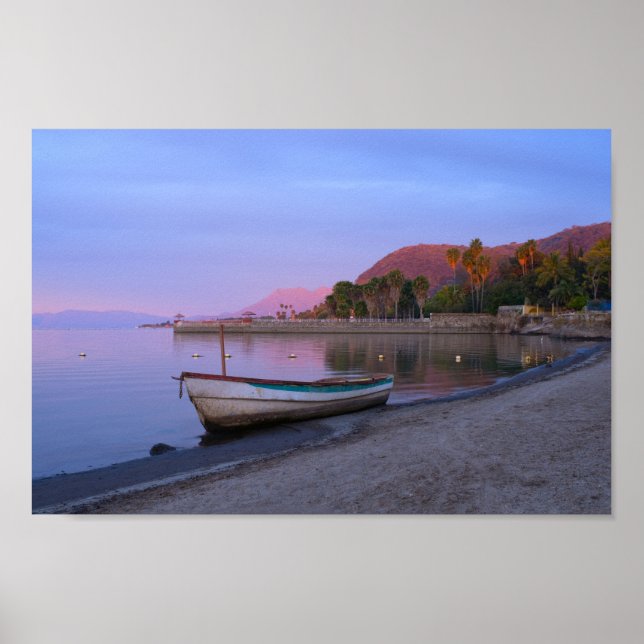 Poster Daybreak sur les rives du lac Chapala (Devant)