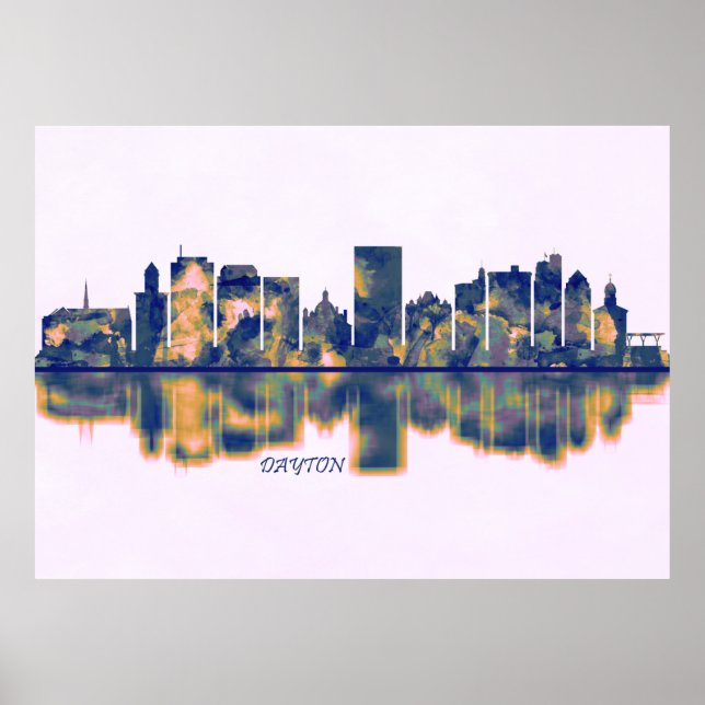 Poster Dayton Skyline (Devant)