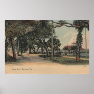 Poster Daytona, Floride - Vue sur Beach Street