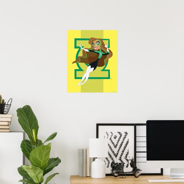 Poster DC Super Hero Girls Green Lantern (Bureau à domicile)