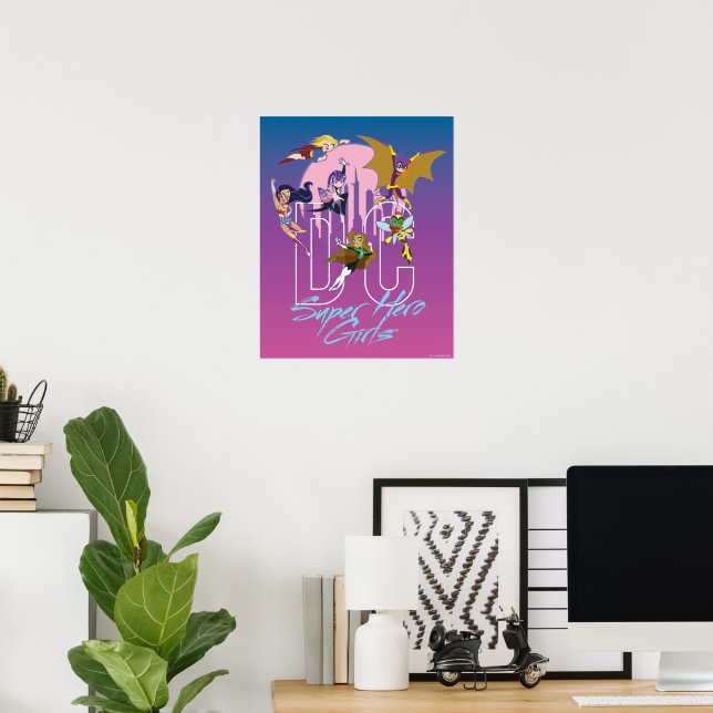Poster DC Super Hero Girls Skyline (Bureau à domicile)