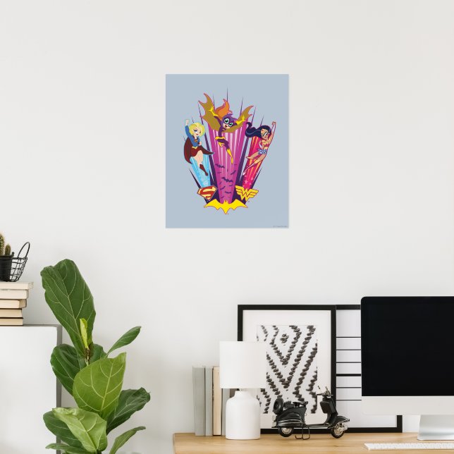 Poster DC Super Hero Girls Trio (Bureau à domicile)