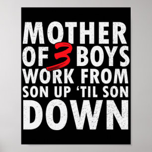 Poster De 3 garçons travaillent de fils jusqu'à fils vers