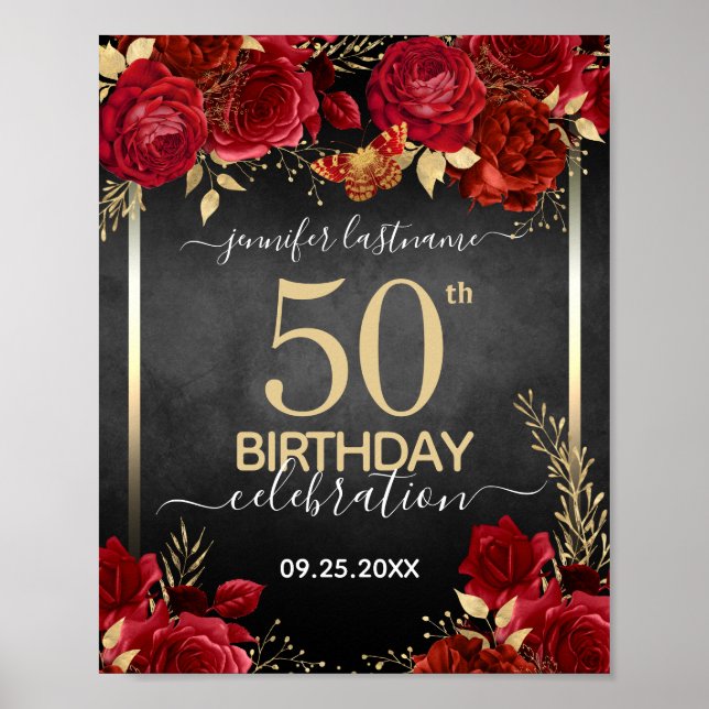 Poster de 50e anniversaire des roses rouges (Devant)