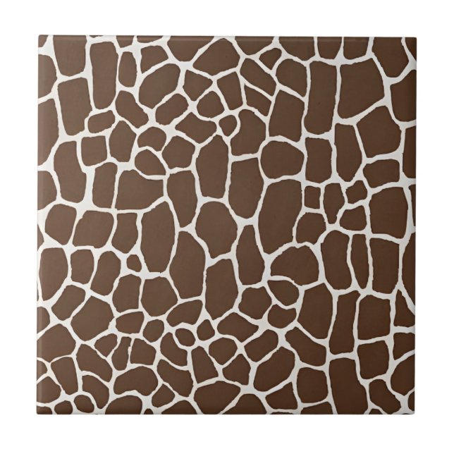 poster de animal de carreaux motifs floraux contem (Devant)