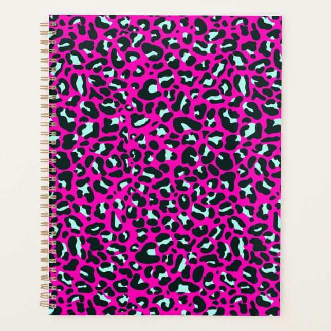 Poster de animal de Cheetah Leopard rose moderne (Devant)